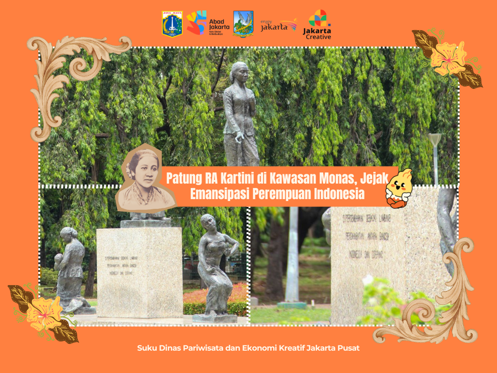 Patung RA Kartini di Kawasan Monas, Jejak Emansipasi Perempuan Indonesia